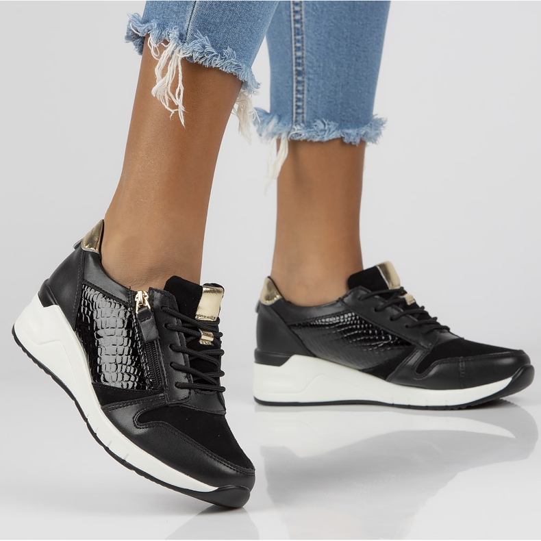 Tênis de couro Filippo DP2052 / 21 Bk preto 2