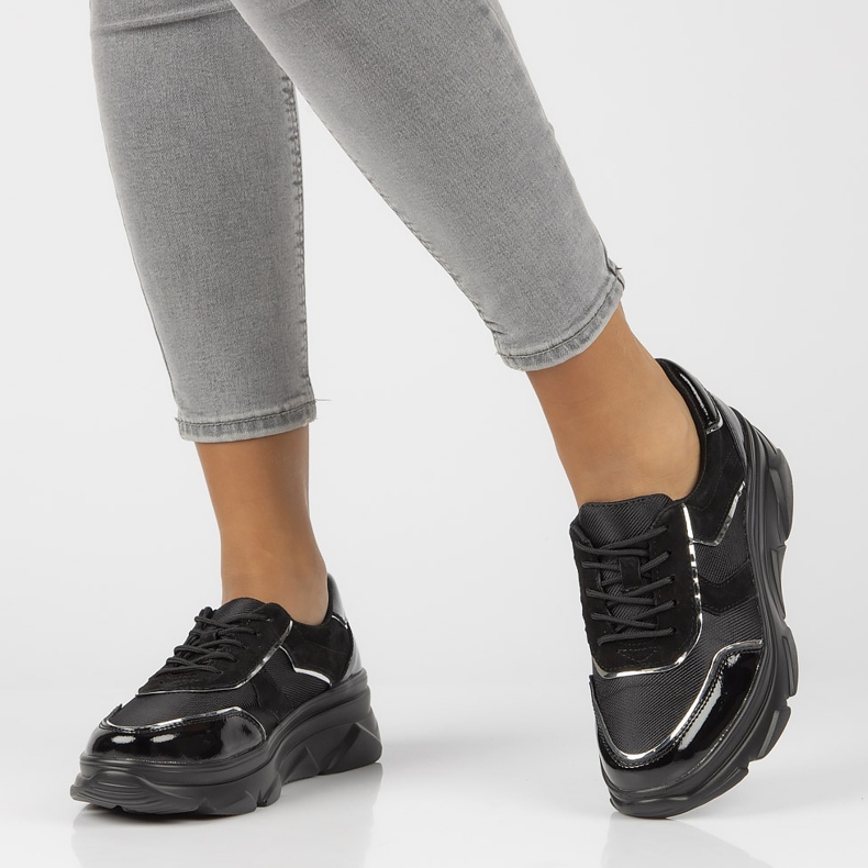 Tênis de couro com atacadores Filippo DP3178 / 21 Bk preto 1 Tênis de couro com atacadores Filippo DP3178 / 21 Bk preto 1