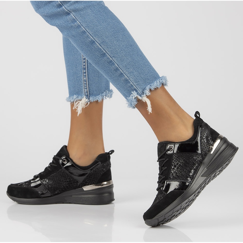 Tênis de couro Filippo DP3170 / 21 Bk preto 1