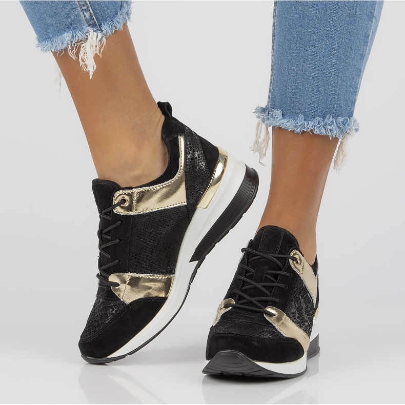 Tênis de couro Filippo DP3170 / 21 Go black gold preto 2