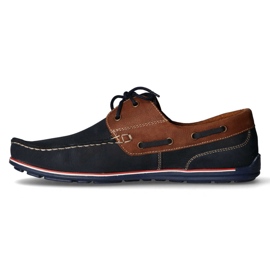 Mocassins Filippo 1774 K Granat + nobuck marrom castanho azul marinho 2
