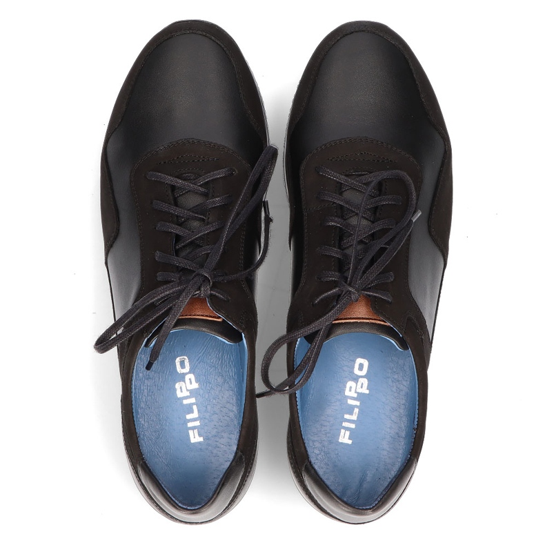 Sapato de couro Filippo 1755 preto 1