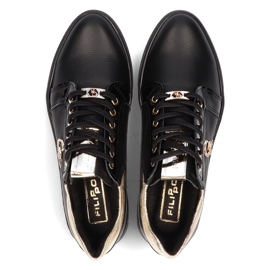 Tênis de couro Filippo 128 preto 1