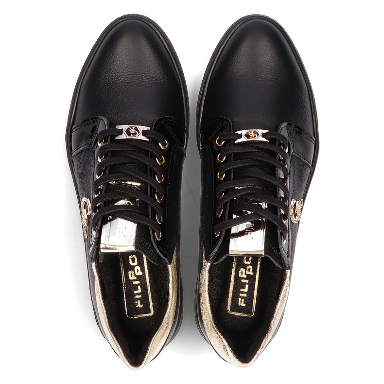 Tênis de couro Filippo 128 preto 1