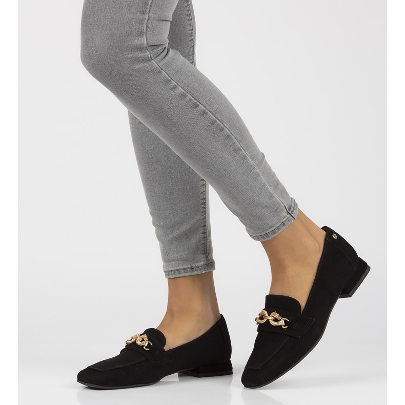 Mocassim de couro Filippo 05313 preto 1