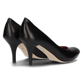 Scarpin Filippo 2108 em couro preto 1