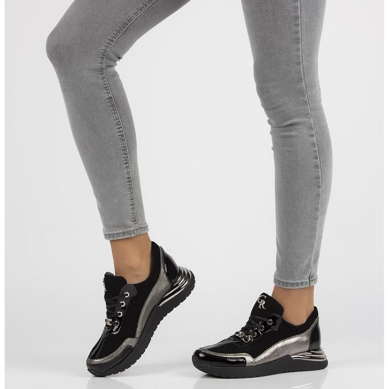 Tênis de couro Filippo 120 preto 1