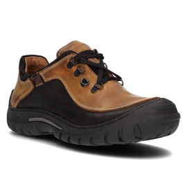 Sapatos de couro Filippo 917 mostarda marrom 1