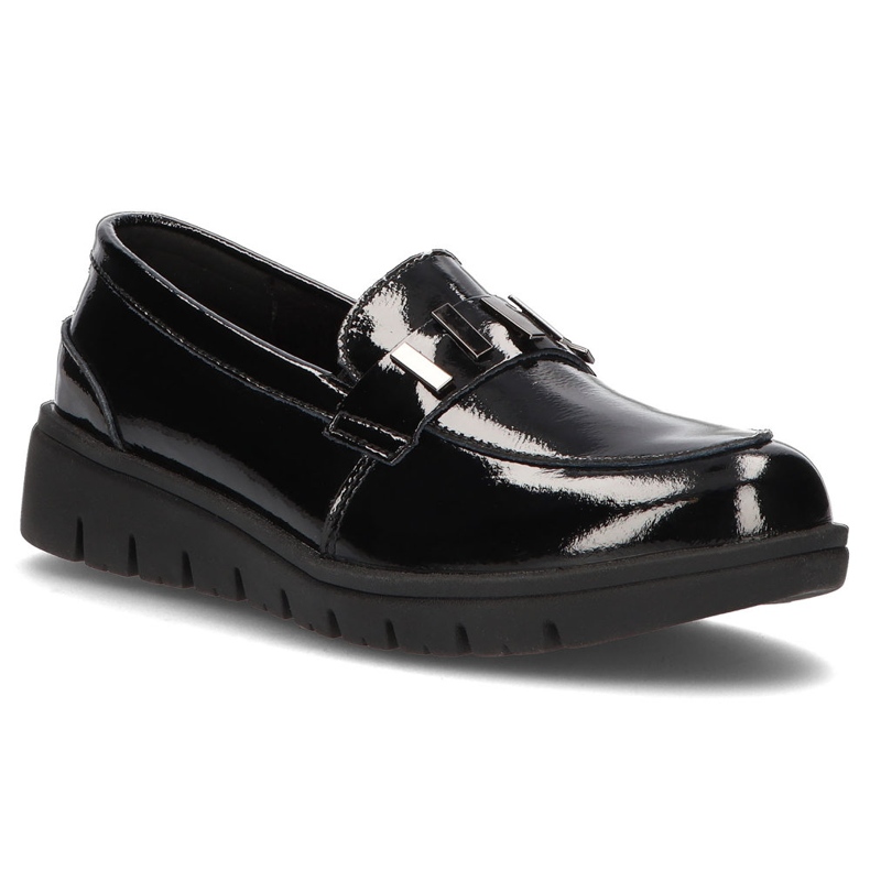 Sapatos de couro Filippo DP3204 / 21 Bk preto 2