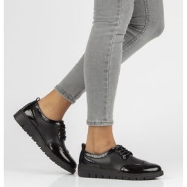 Sapatos de couro Filippo DP3206 / 21 Bk preto 1