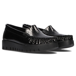 Sapatos de couro Filippo DP3024 / 21 Bk Cr preto 1