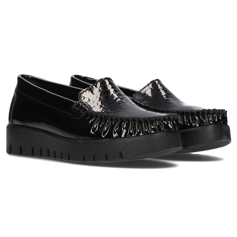 Sapatos de couro Filippo DP3024 / 21 Bk Cr preto 1