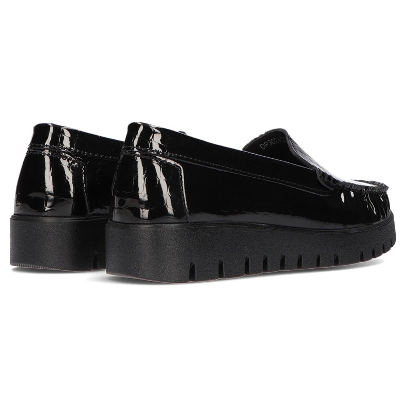 Sapatos de couro Filippo DP3024 / 21 Bk Cr preto 2