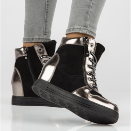 Botas de couro Filippo DBT3148 / 21 Bk Gn níquel escuro preto prata 1