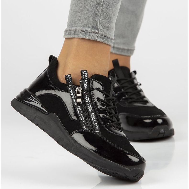 Tênis de couro Filippo DP3149 / 21 Bk preto 1