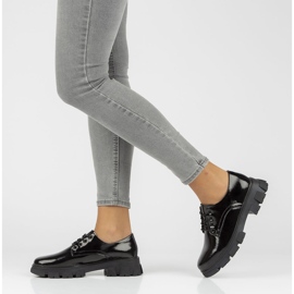 Sapatos de couro Filippo DP3153 / 21 Bk preto 2