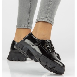 Sapatos de couro Filippo DP3153 / 21 Bk preto 1