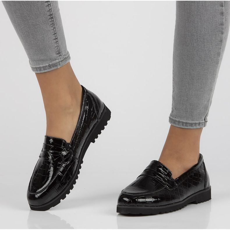 Mocassins de couro Filippo DP3172 / 21 Bk preto 1