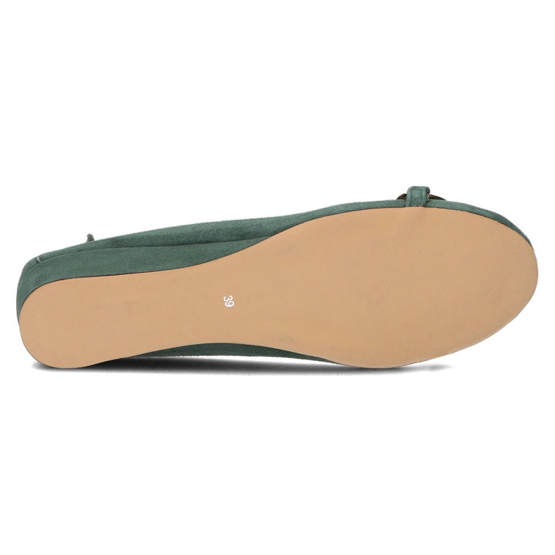 Couro Filippo 894 bailarinas verde 2