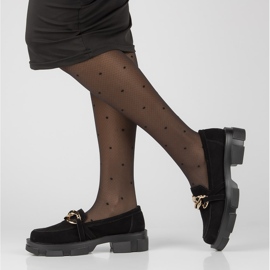 Sapatos de couro Filippo DP3221 / 22 Bk S preto 1