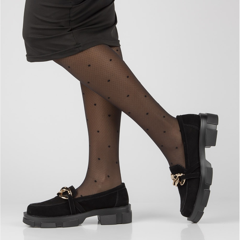 Sapatos de couro Filippo DP3221 / 22 Bk S preto 1