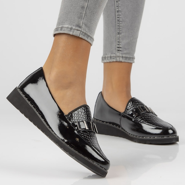 Mocassins de couro Filippo DP1515 / 22 Bk L preto 1