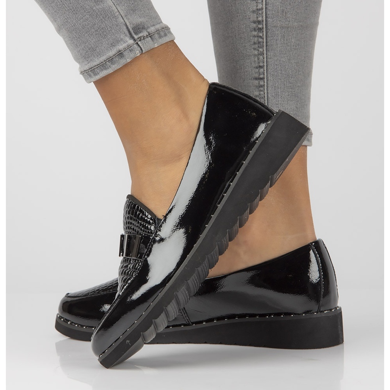 Mocassins de couro Filippo DP1515 / 22 Bk L preto 2