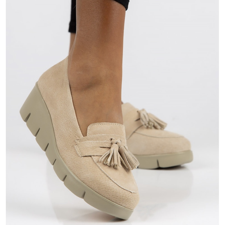 Sapatos de couro Filippo DP3162 / 22 Bege 2 Sapatos de couro Filippo DP3162 / 22 Bege 2