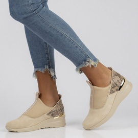 Tênis de couro Filippo DP1689 / 22 Bege 1