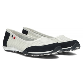 Sapatos de couro Filippo DP142 / 22 Wh Nv branco e azul marinho 1