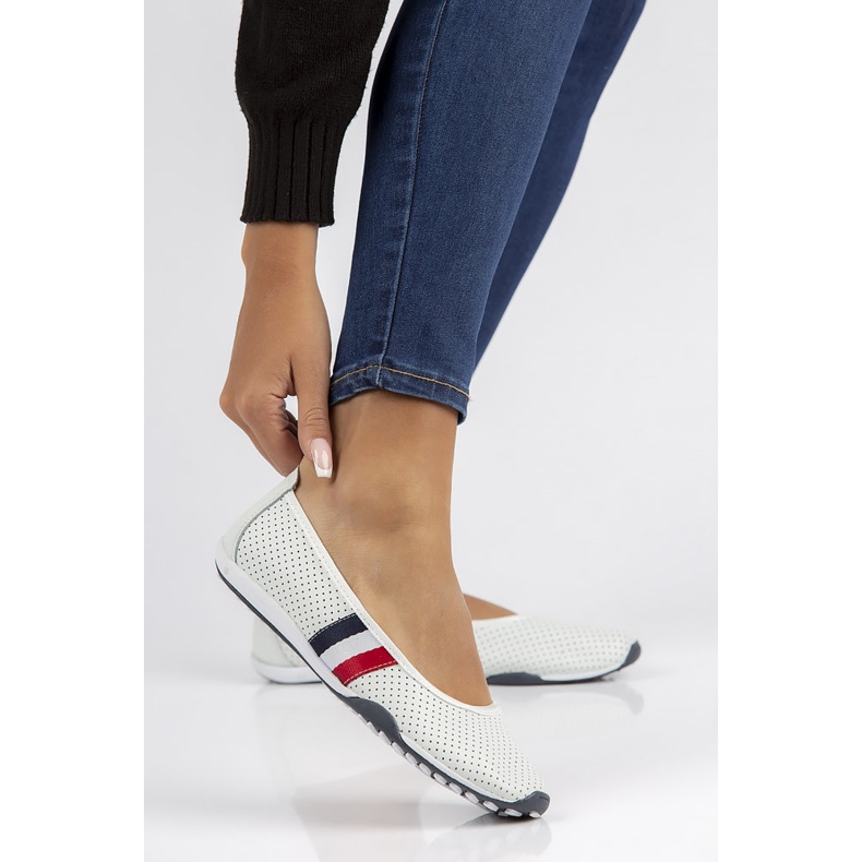 Sapatos de couro Filippo DP2063 / 22 Wh branco 2