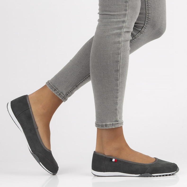 Sapatos de couro Filippo DP143 / 22 Gr cinza 2