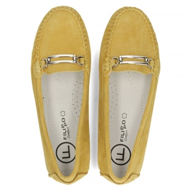 Mocassim de couro Filippo DP1202 / 22 Yl amarelo 1