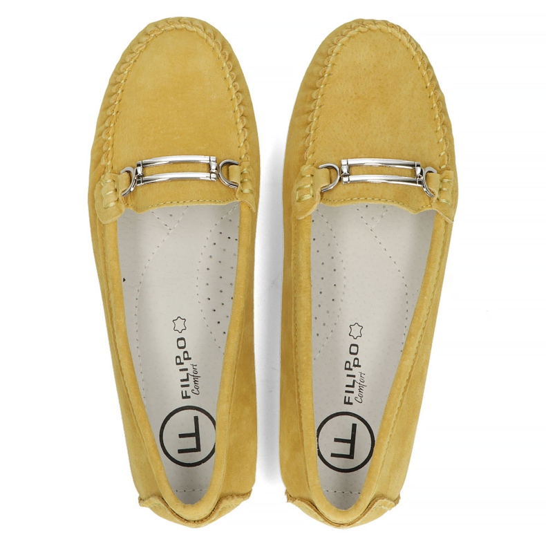 Mocassim de couro Filippo DP1202 / 22 Yl amarelo 1