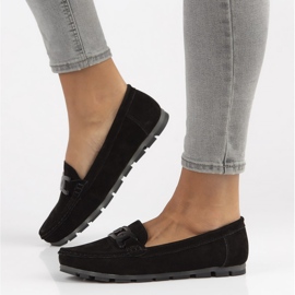 Mocassins de couro Filippo DP3630 / 22 Bk preto 1