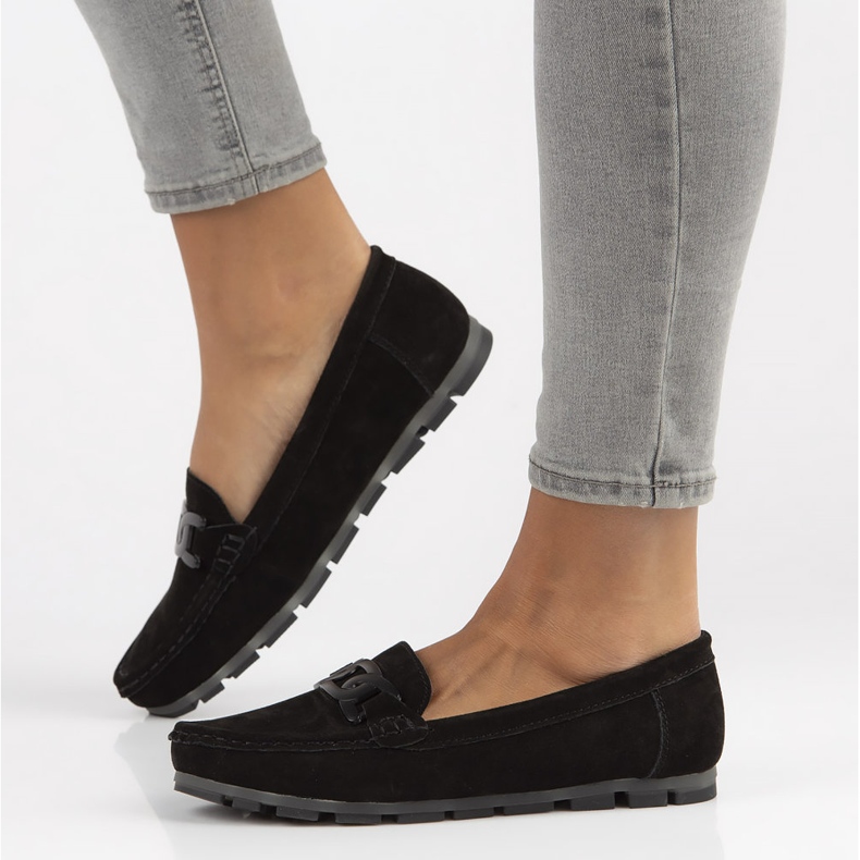 Mocassins de couro Filippo DP3630 / 22 Bk preto 1