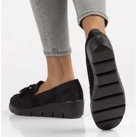 Mocassins de couro Filippo DP3162 / 22 Bk Su preto 2