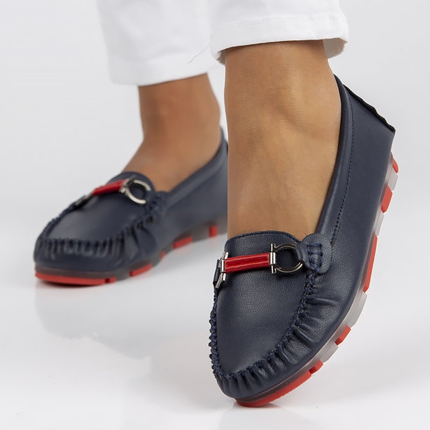 Mocassim de couro Filippo DP3613 / 22 Nv Rd azul marinho azul-marinho 1