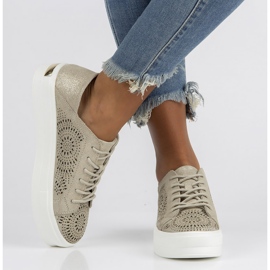 Sapatos de couro FILIPPO DP3529 / 22 Go golden dourado 2