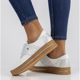 Sapatos de couro Filippo 10123 branco 1