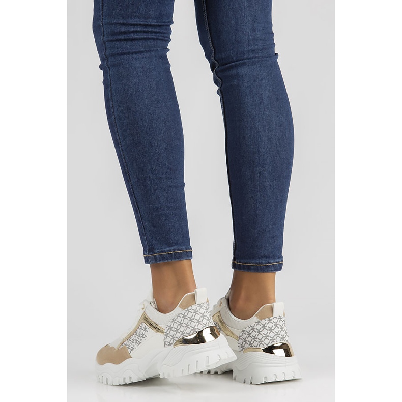 Tênis Filippo BB116 branco e bege 2