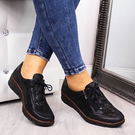 Sapatos de couro Helios W H334 preto brilhante 2