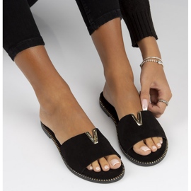 Chinelos de couro Filippo LH-200 preto 1