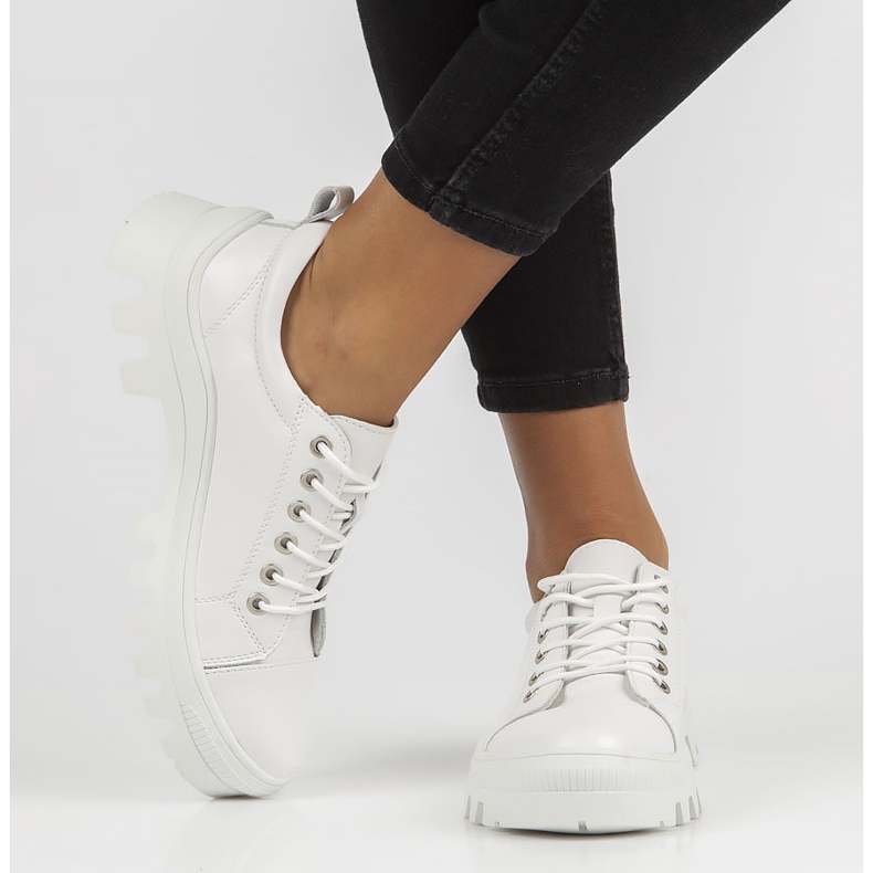 Tênis de couro FILIPPO DP3522 / 22 Wh branco 2