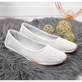 Bailarinas de couro vazado Filippo W PAW322 branco 2