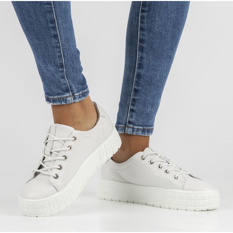 Tênis de couro FILIPPO DP3528 / 22 Wh branco 2