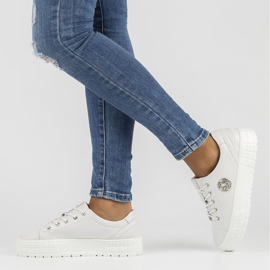 Tênis de couro FILIPPO DP3528 / 22 Wh branco 1