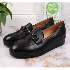 Mocassins de cunha Potocki W WOL62 preto 2