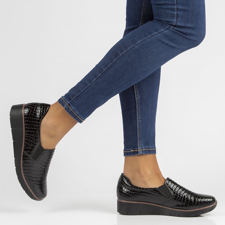 Sapatos de couro Filippo DP3616 / 22 Bk preto 1