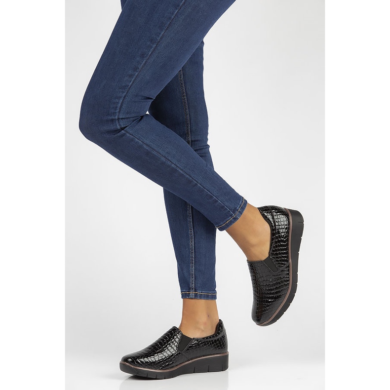 Sapatos de couro Filippo DP3616 / 22 Bk preto 2